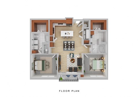 a floor plan of a house with a bedroom and a living room